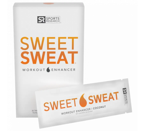 Спортивная мазь с органическим кокосовым маслом, Gym Packet Box, Sweet Sweat, 20 пакетиков по 15 г