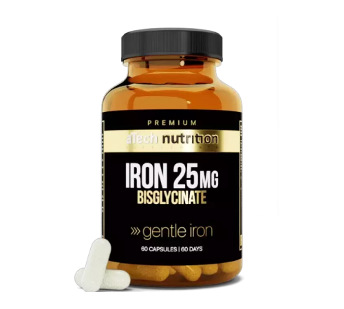 Железо, Iron, aTech Nutrition Premium, 60 капсул