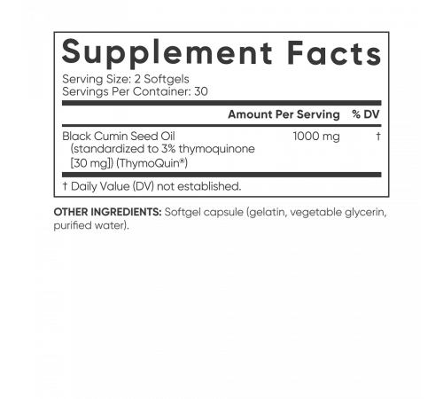Масло семян черного тмина, Black Cumin Seed Oil, Sports Research, 60 капсул