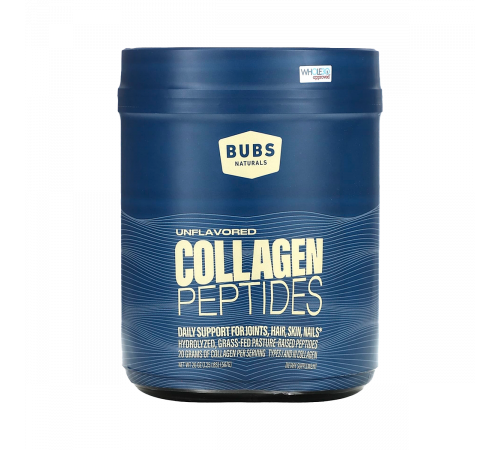 Пептиды коллагена, Collagen Peptides 20 oz, Bubs Naturals, 567 г