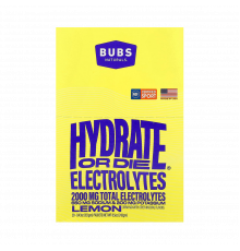 Смесь для приготовления электролитического напитка со вкусом лимона, Hydrate or Die, Bubs Naturals, 20 пакетиков