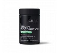 Кокосовое масло, Coconut Oil Virgin Organic, Sports Research, 120 капсул