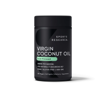 Кокосовое масло, Coconut Oil Virgin Organic, Sports Research, 120 капсул