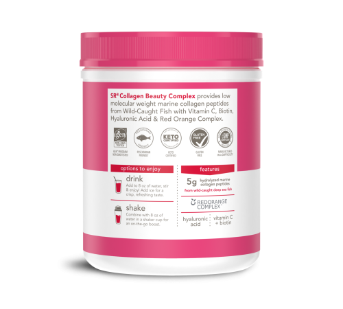 Комплекс морского коллагена со вкусом арбуза и юзу, Collagen Beauty Complex, Sports Research, 181 г