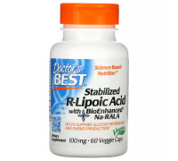 Cтабилизированная R-липоевая кислота, Stabilized R-Lipoic Acid, Doctor's Best, 60 вегетарианских капсул