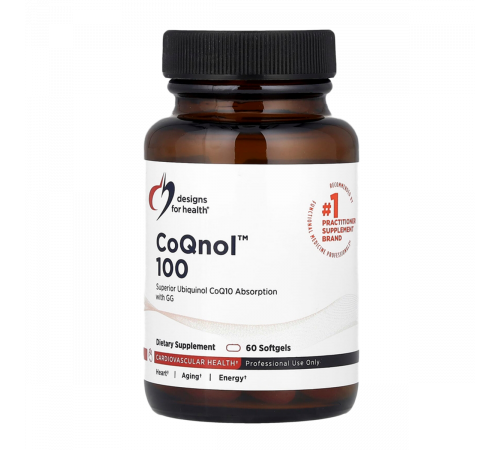 Коэнзим Q10, CoQnol, Designs for Health, 60 капсул
