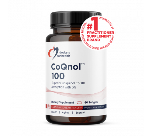 Коэнзим Q10, CoQnol, Designs for Health, 60 капсул