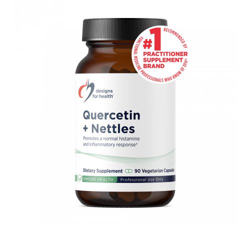 Кверцетин с крапивой, Quercetin + Nettles, Designs For Health, 90 вегетарианских капсул