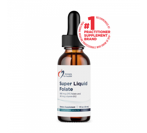 Фолат в жидкой форме, Super Liquid Folate, Designs For Health, 30 мл