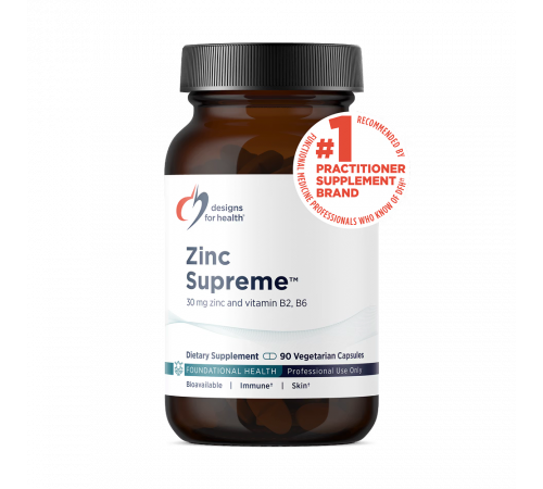 Цинк, Zinc Supreme, Designs For Health, 90 капсул