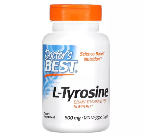 L-Тирозин, L-Tyrosine, Doctor's Best, 120 вегетарианских капсул