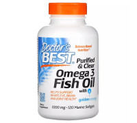 Рыбий жир с омега-3, Omega 3 Fish Oil, Doctor's Best, 120 капсул