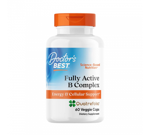 Активный комплекс витамина B, Doctor's Best Fully Active B Complex, 60 вегетарианских капсул