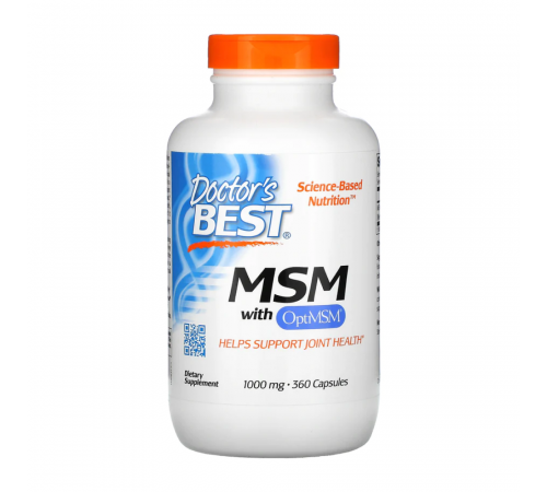 МСМ с OptiMSM, MSM with OptiMSM, Doctor's Best, 360 капсул
