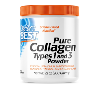 Коллаген 1 и 3 типа, Pure Collagen Types 1 and 3 powder, Doctor's Best, 200 г