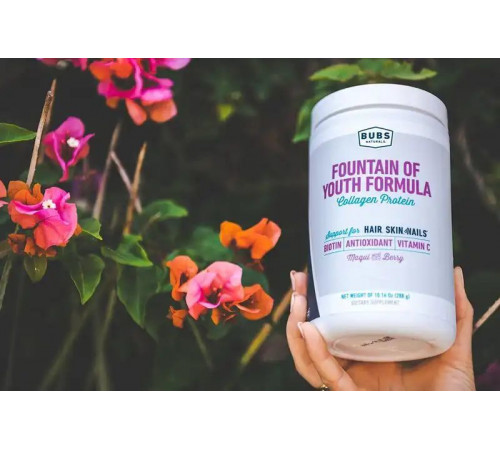 Комплекс коллагена с антиоксидантами, Fountain of Youth Formula, Bubs Naturals, 288 г