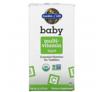Жидкий комплекс мультивитаминов для детей, Baby Multivitamin Liquid, Garden of Life, 56 мл
