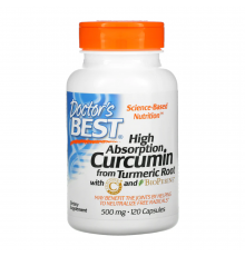 Легкоусвояемый куркумин, High absorption Curcumin, Doctor's Best, 120 капсул