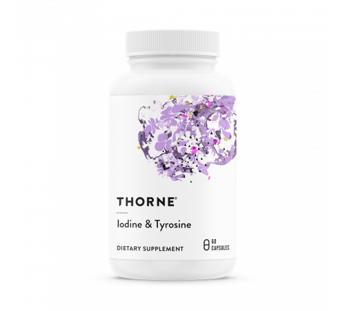Йод и тирозин, Iodine & Tyrosine, Thorne, 60 капсул