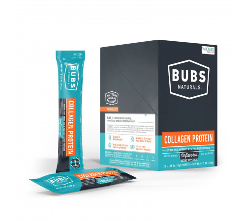 Коллагеновый протеин, Collagen Protein, Bubs Naturals, 20 пакетиков