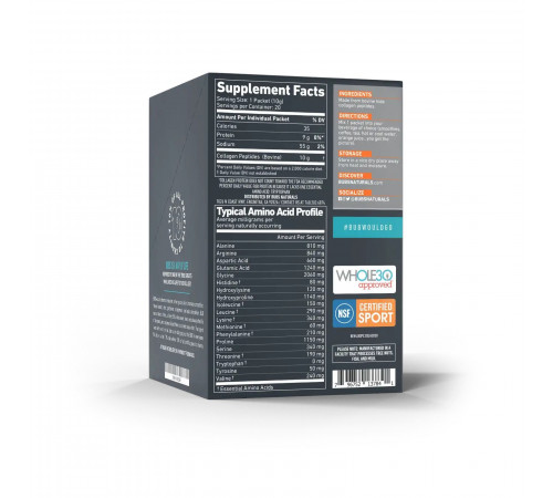 Коллагеновый протеин, Collagen Protein, Bubs Naturals, 20 пакетиков