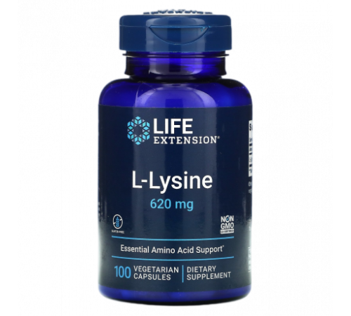L-лизин, L-Lysine, Life Extension, 100 вегетарианских капсул