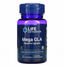 Добавка с ГЛК и кунжутными лигнанами, Mega GLA, Life Extension, 30 таблеток