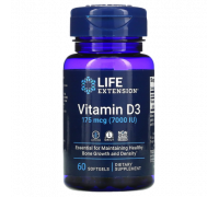 Витамин Д3, Vitamin D3, Life Extension, 60 капсул