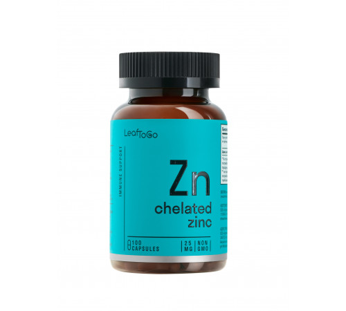 Цинк, Zinc Citrate, Leaf To Go, 100 капсул