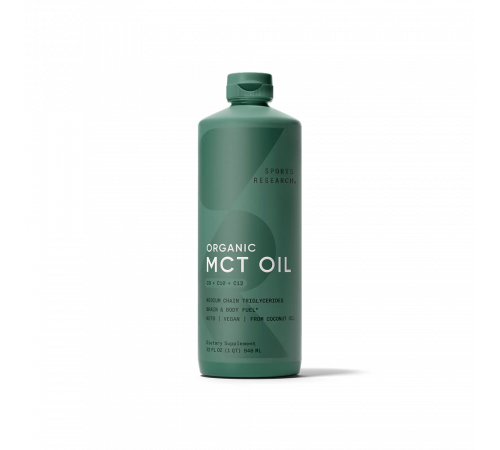 Масло с жирными кислотами МСТ, MCT Oil, Sports Research, 473 мл