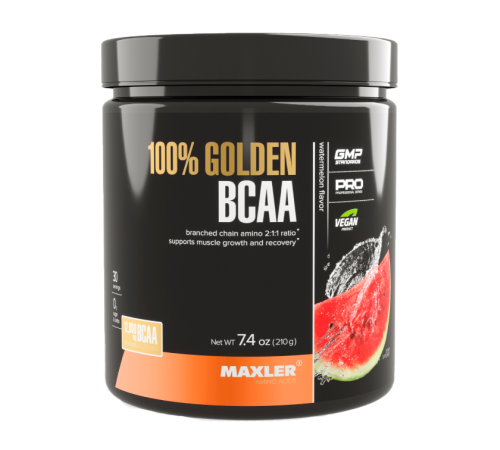 Аминокислотный комплекс БЦАА Арбуз, Golden BCAA Watermelon, Maxler, 210 г