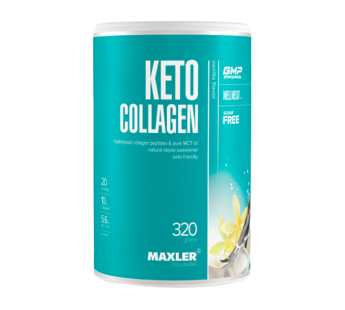 Кето Коллаген Ваниль, Keto Collagen Vanilla, Maxler, 320 г