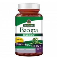 Бакопа, Bacopa Capsules, Nature's Answer, 90 вегетарианских капсул