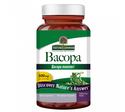 Бакопа, Bacopa Capsules, Nature's Answer, 90 вегетарианских капсул