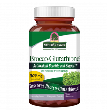 Экстракт брокколи с глутатионом, Brocco-Glutathione, Nature's Answer, 60 вегетарианских капсул