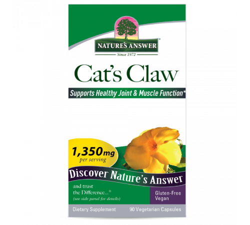 Экстракт кошачего когтя, Cat’s Claw, Nature's Answer, 90 вегетарианских капсул