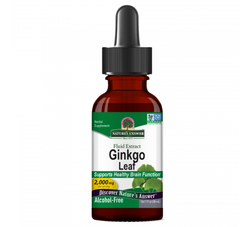 Экстракт гинкго билоба, Ginkgo Biloba, Nature's Answer, 30 мл