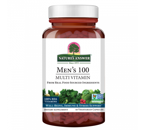 Мультивитамины для мужчин, Men’s 100 Multivitamin, Nature's Answer, 60 вегетарианских капсул