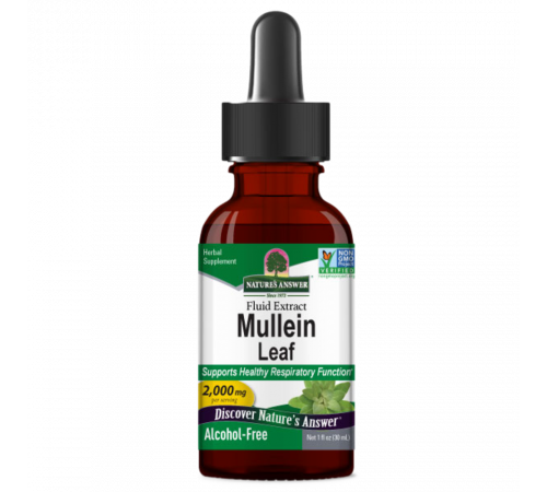 Экстракт листьев коровяка, Mullein Leaf Liquid Extract, Nature's Answer, 30 мл