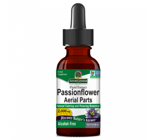 Экстракт пассифлоры, Passionflower Aerial Parts, Nature's Answer, 30 мл