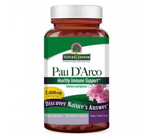 Экстракт коры муравьиного дерева, Pau D’arco, Nature's Answer, 90 вегетарианских капсул