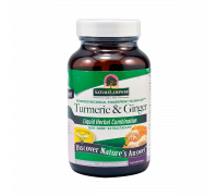 Куркума и имбирь, Turmeric & Ginger, Nature's Answer, 90 вегетарианских капсул