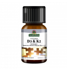 Жидкий витамин D3 и K2, Liquid Vitamin D3 and K2, Nature's Answer, 15 мл