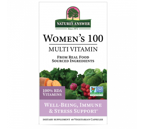Комплекс мультивитаминов для женщин, Women’s Multivitamin, Nature's Answer, 60 вегетарианских капсул