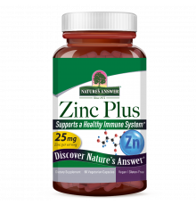 Цинк Плюс, Zinc Plus, Nature's Answer, 60 вегетарианских капсул