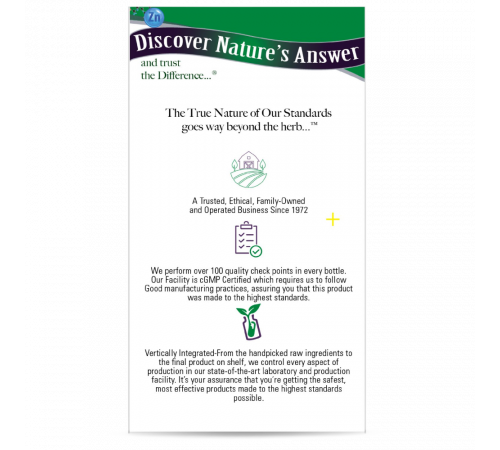 Цинк Плюс, Zinc Plus, Nature's Answer, 60 вегетарианских капсул