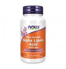 Альфа-липоевая кислота, Alpha Lipoic Acid, Now Foods, 60 капсул