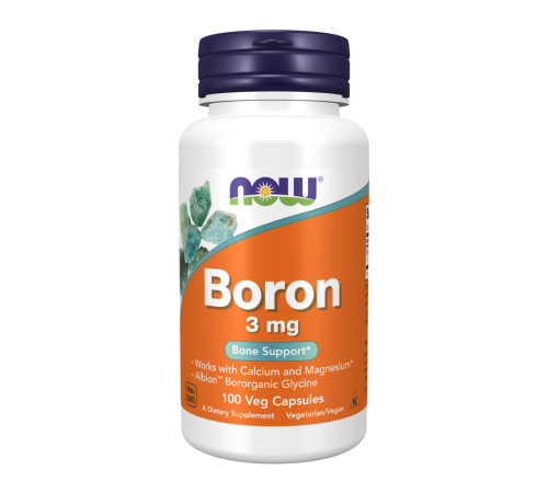 Бор, Boron, Now Foods, 100 капсул