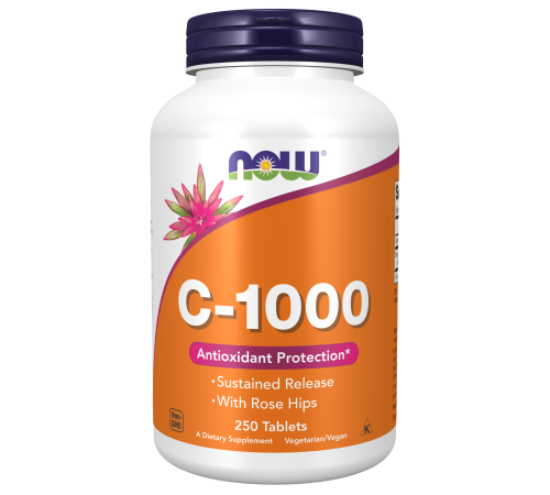 Витамин C, Vitamin C, Now Foods, 250 вегетарианских таблеток