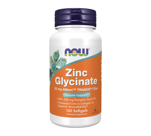 Глицинат цинка, Zinc Glycinate, Now Foods, 120 капсул